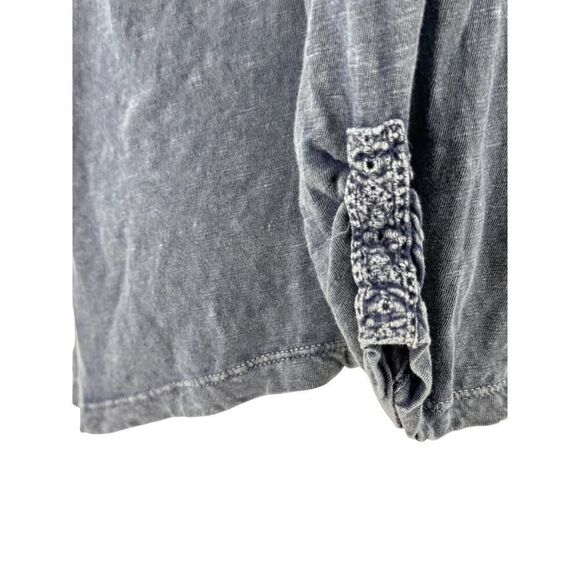 Joie Blue Lace Trim Cotton Top Small Long Sleeve Boho Peasant Tunic EUC - Picture 6 of 12